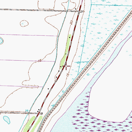 Topographic Map of Twin Palms Mobile Home Park, FL