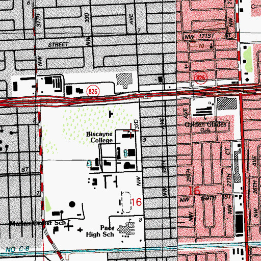 Topographic Map of Saint Thomas University Kennedy Hall, FL