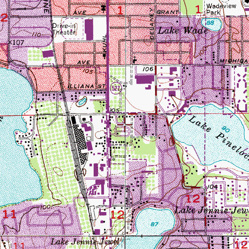 Topographic Map of Whispering Palms Mobile Home Park, FL