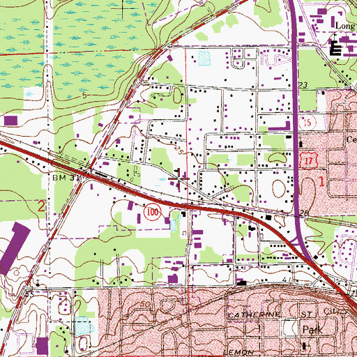 Topographic Map of Saint Joseph Primitive Baptist Church, FL