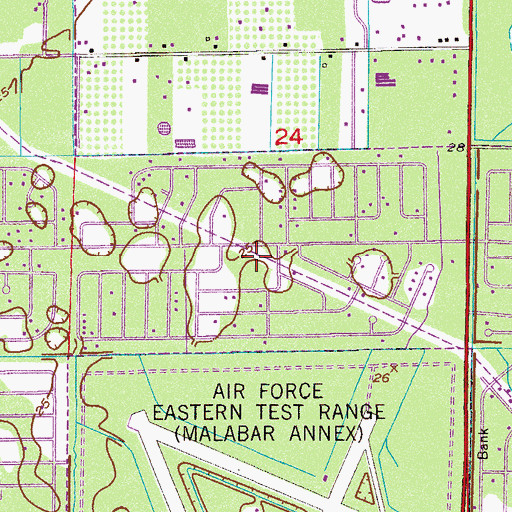 Topographic Map of Palm Bay Christian Church, FL