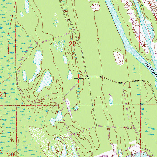 Topographic Map of Sabal Palm Golf Course, FL