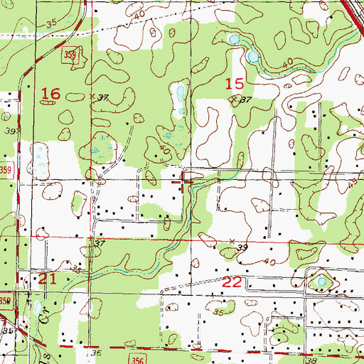 Topographic Map of Fair Road Mobile Home Court, FL