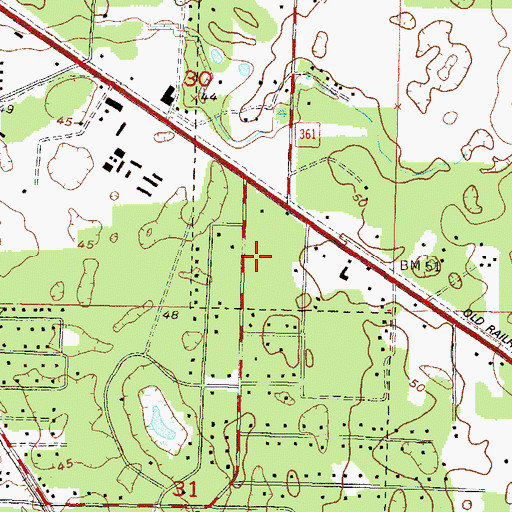 Topographic Map of First Presbyterian Church, FL