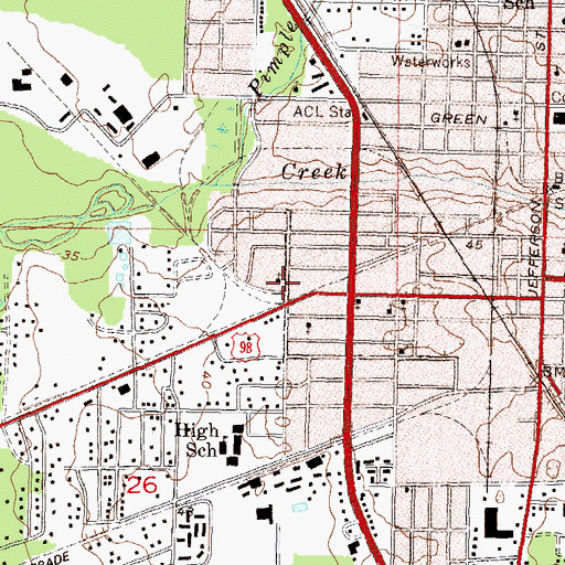 Topographic Map of Triumph Church, FL
