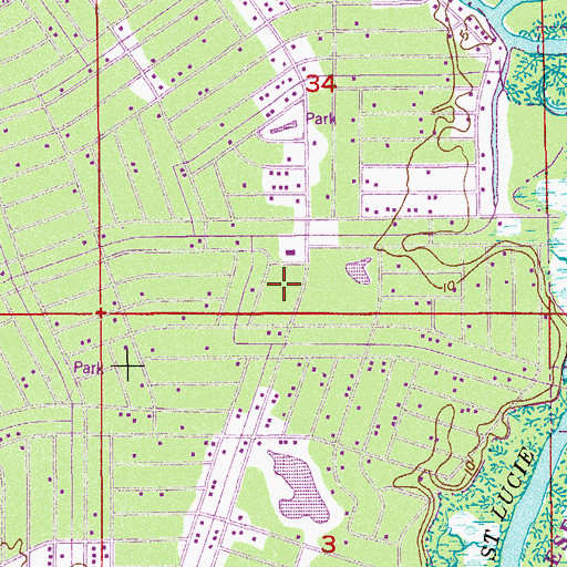 Topographic Map of Christ Lutheran Church, FL
