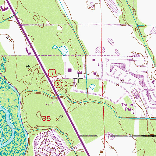 Topographic Map of Fort Pierce Christian Centers, FL