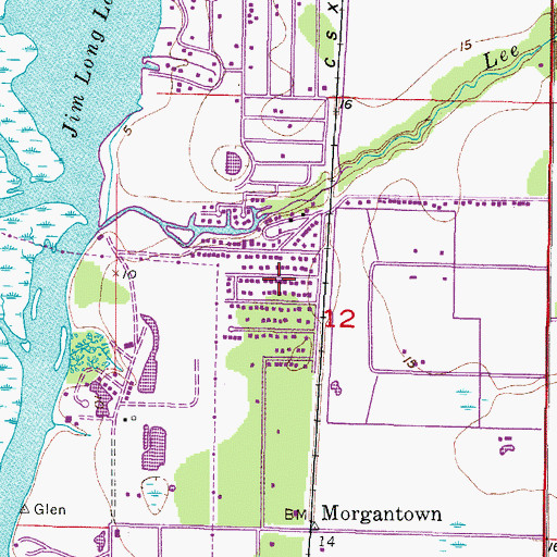 Topographic Map of Peace River Mobile Home Park, FL