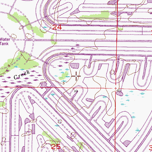 Topographic Map of Sunrise Country Club, FL
