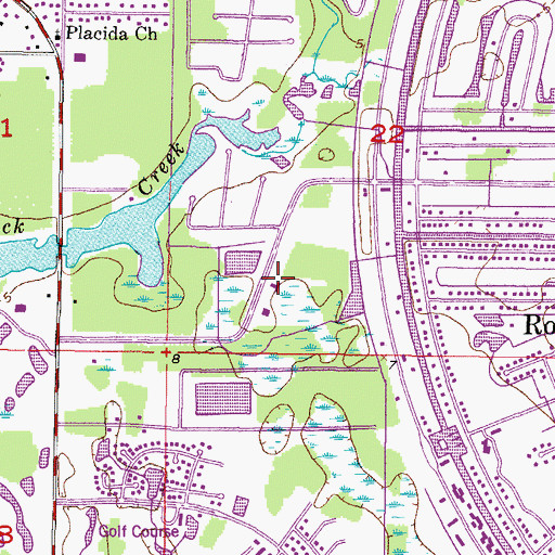 Topographic Map of Rotonda West Community Church, FL