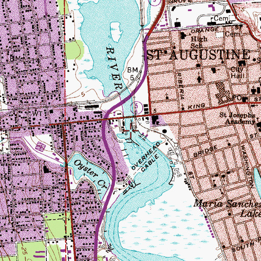 Topographic Map of Hidden Harbor Marina, FL
