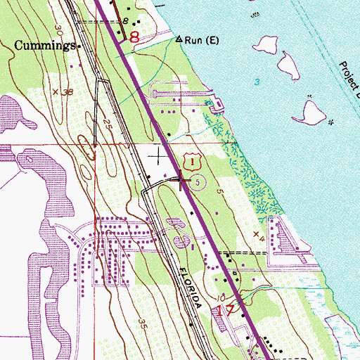 Topographic Map of Fischer's Corner Trailer Park, FL
