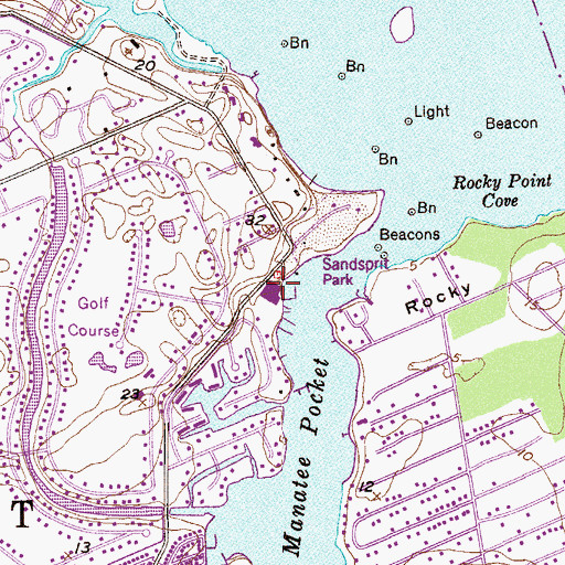 Topographic Map of Top Side Marina, FL