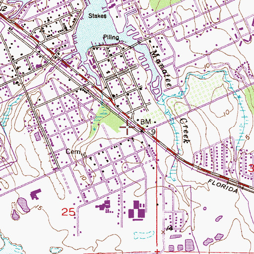 Topographic Map of Peace Presbyterian Church, FL