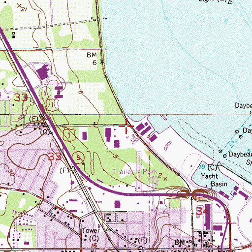 Topographic Map of Titusville Water Reclamation Plant at Osprey, FL