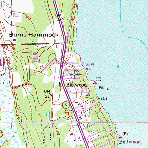 Topographic Map of Palm Harbor Mobile Home Park, FL