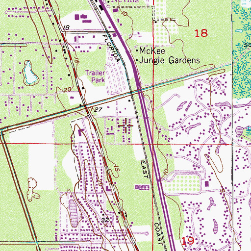 Topographic Map of Maggie Runyon Trailer Park, FL