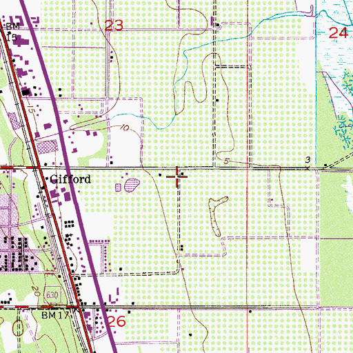 Topographic Map of Saint Marks Anglican Church, FL