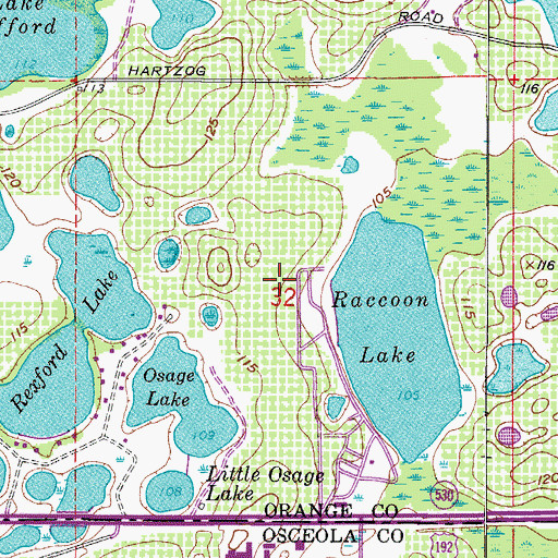 Topographic Map of Vista del Lago Mobile Home Park, FL
