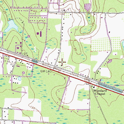 Topographic Map of Southside Christian School, GA