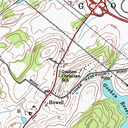 Topographic Map of Goshen Christian Reformed Church, NY