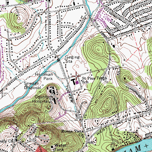 Topographic Map of Stokers Lane Church of God, TN