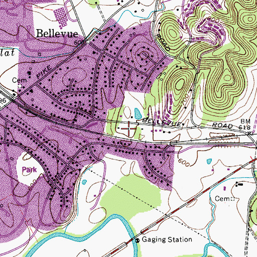 Topographic Map of West Side Cumberland Presbyterian Church, TN