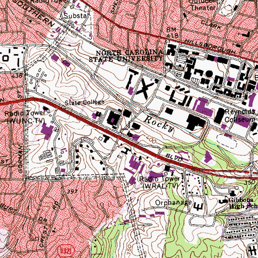 Topographic Map of Pulp and Paper Laboratories, NC