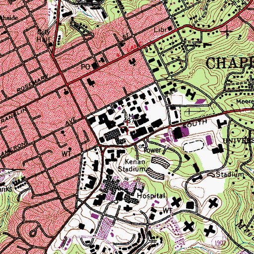 Topographic Map of Dey Hall, NC
