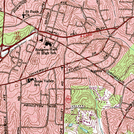 Topographic Map of Epworth United Methodist Church, NC