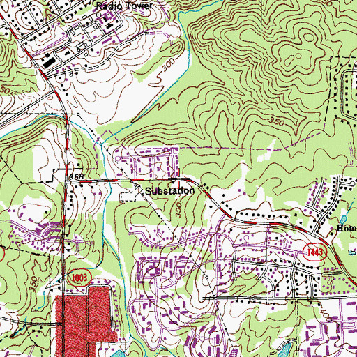 Topographic Map of Horton Road Freewill Baptist Church, NC