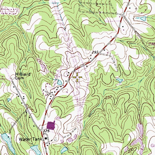 Topographic Map of Interchange 303, NC