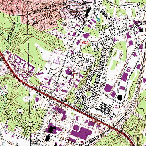 Topographic Map of Duke Raleigh Hospital, NC