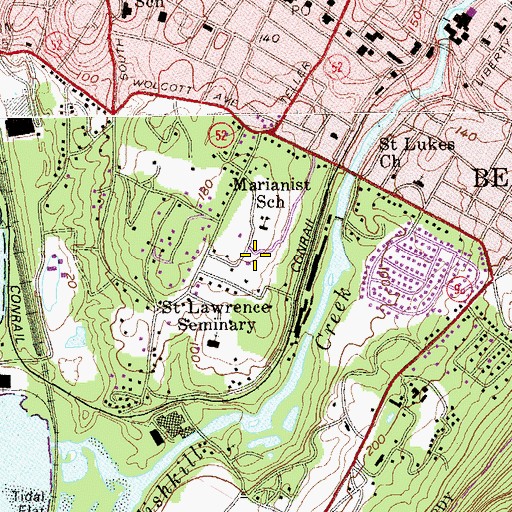 Topographic Map of Sargent School, NY