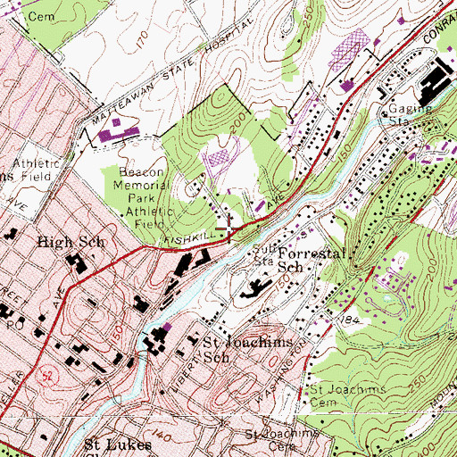 Topographic Map of Alpha And Omega School, NY