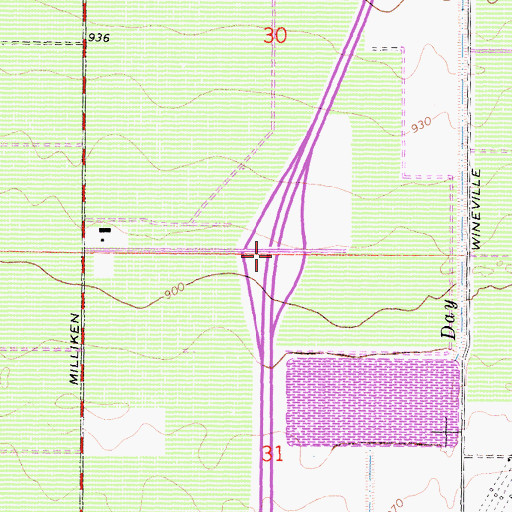 Topographic Map of Interchange 108, CA