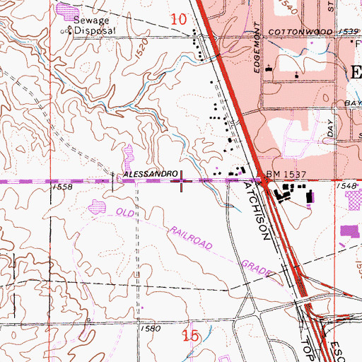 Topographic Map of Interchange 27C, CA