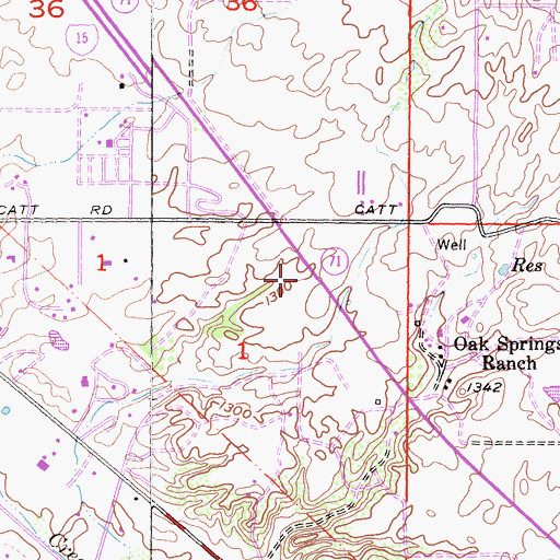 Topographic Map of Interchange 68, CA