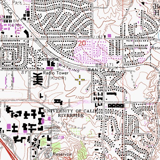 Topographic Map of Arroyo Student Housing Building, CA