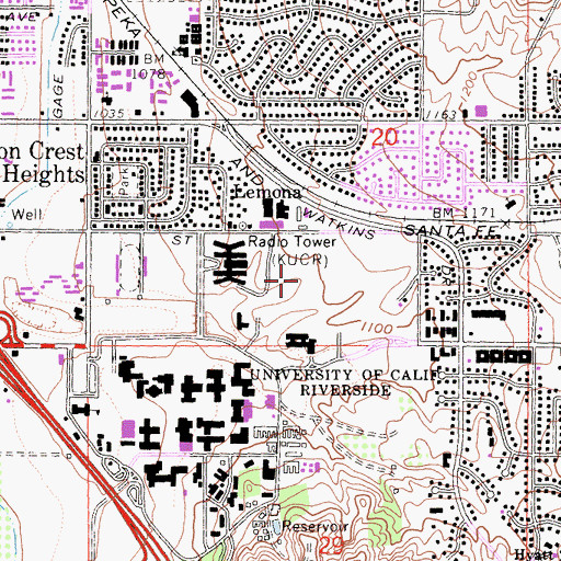 Topographic Map of Pentland Hills Building, CA