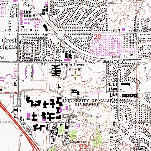 Topographic Map of Pentland Hills Building, CA