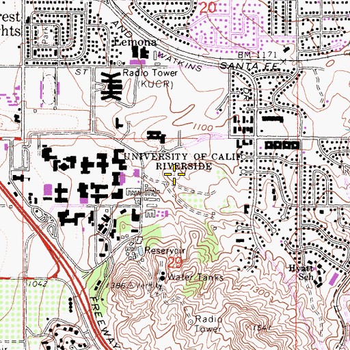 Topographic Map of United States Department of Agriculture Salinity Laboratory, CA