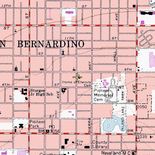 Topographic Map of Celebration City Church, CA