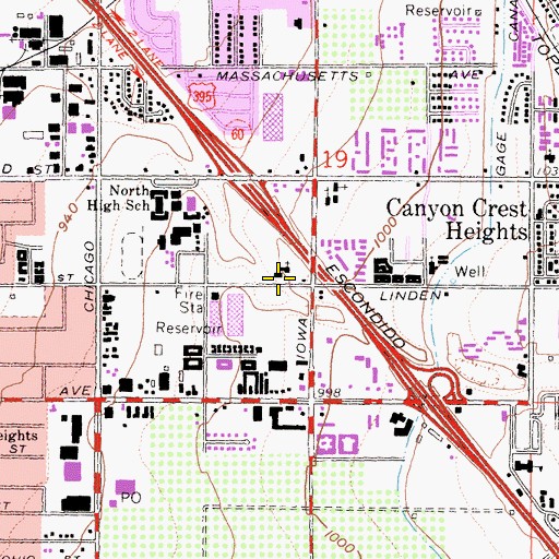Topographic Map of Cornerstone Fellowship Bible Church, CA