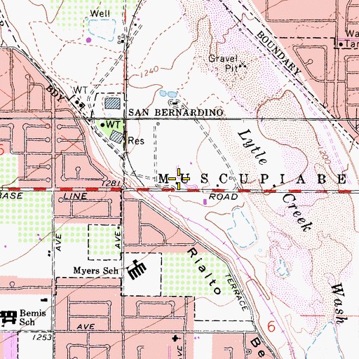 Topographic Map of Door of Faith Hope and Charity Church, CA