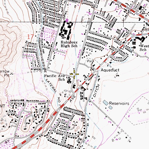 Topographic Map of Faith Life Christian Center, CA
