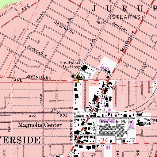 Topographic Map of Inland Congregations United for Change, CA