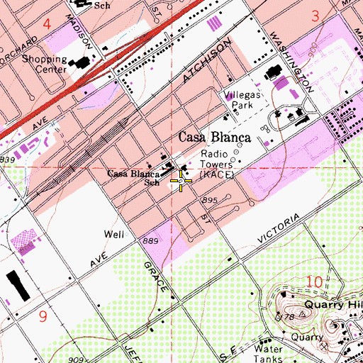 Topographic Map of Korean Canaan Presbyterian Church of Riverside, CA
