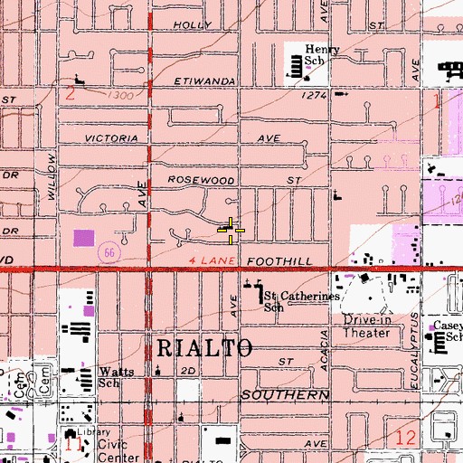 Topographic Map of Valley Fellowship Resource Center, CA