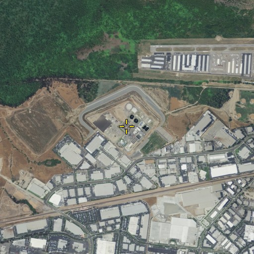 Aerial/Satellite Image of Corona Sewage Treatment Plant Number 1, CA